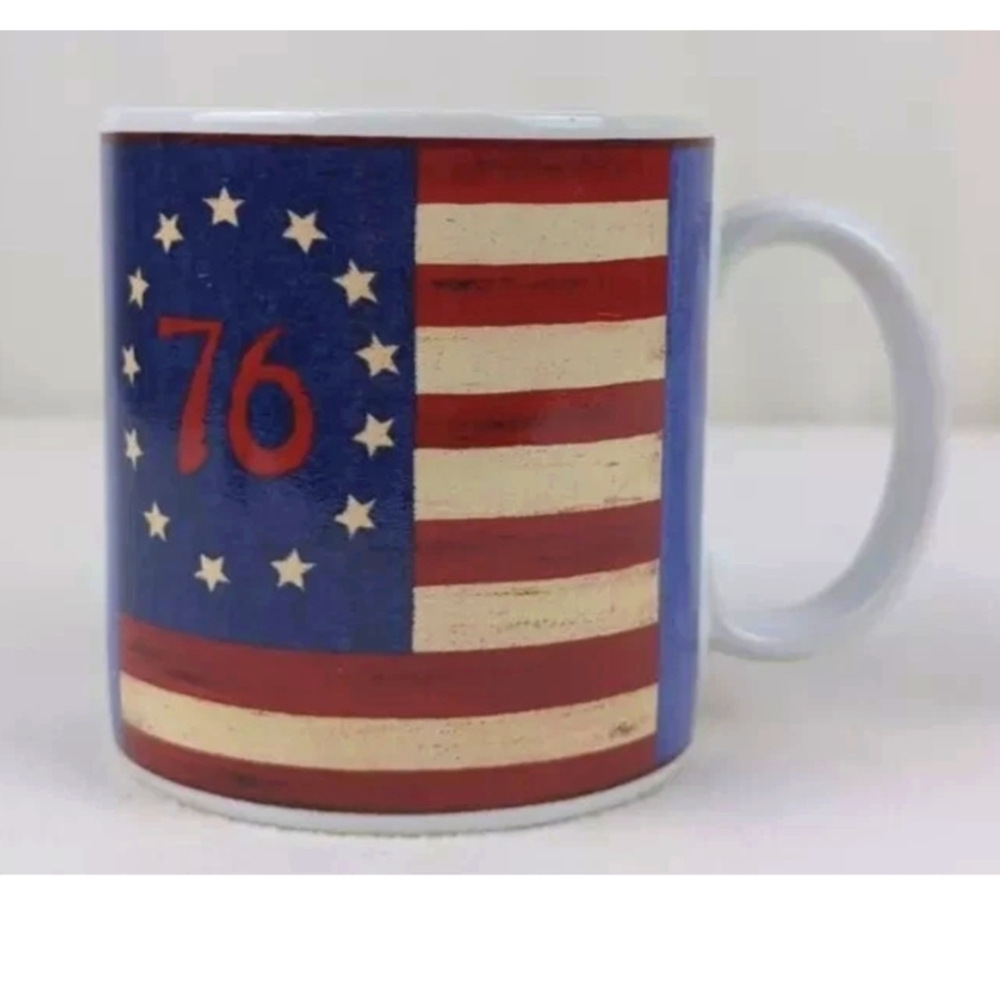 Patriotic Coffee Mug Tea Cup Brandon House 1998 Spirit Of The Flag 12 Oz